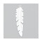Pendentif Plume blanc 3.5x0.8 cm - miniature